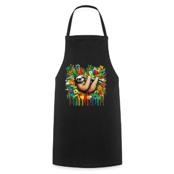 Paresse - Tablier de cuisine - noir - Devant - AI Model Male 185 dark (185cm)