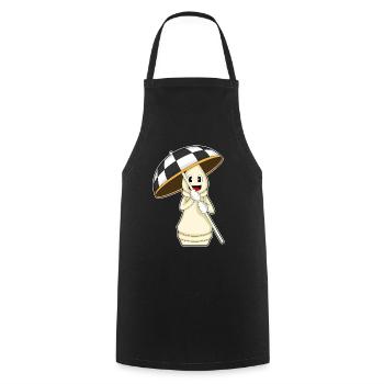 Chess Piece Rook Chess - Cooking Apron - black - Front - AI Model Male 185 dark (185cm)