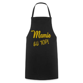 MAMIE - Tablier de cuisine - noir - Devant - AI Model Male 185 dark (185cm)