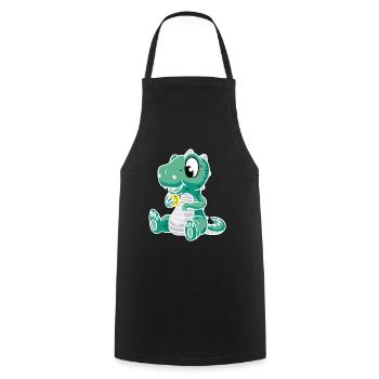 Dkrino Dinosaur Dragon Child Kids Baby - Cooking Apron - black - Front - AI Model Male 185 dark (185cm)