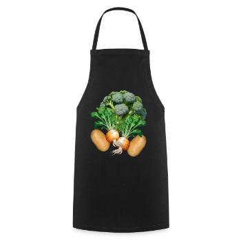 Légumes Cuisine végétarienne Cuisine Vitamines - Tablier de cuisine - noir - Devant - AI Model Male 185 dark (185cm)