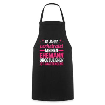Marriage Elms Wedding 61 Years Married Weddings - Cooking Apron - black - Front - AI Model Male 185 dark (185cm)