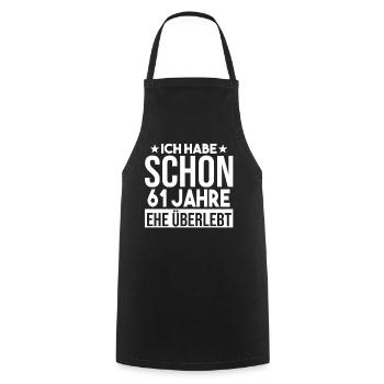 Marriage Elms Wedding 61 Years Married Weddings - Cooking Apron - black - Front - AI Model Male 185 dark (185cm)