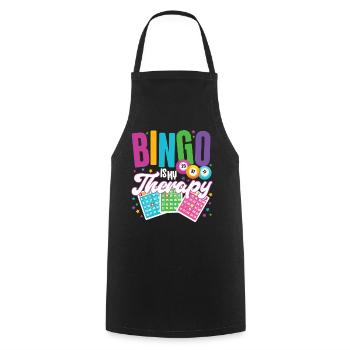 Le bingo est ma thérapie - Tablier de cuisine - noir - Devant - AI Model Male 185 dark (185cm)