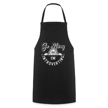 Introverti Va-t’en Je suis introverti Personne timide - Tablier de cuisine - noir - Devant - AI Model Male 185 dark (185cm)