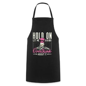 Introvert Hold On Let Me Overthink Introverting - Cooking Apron - black - Front - AI Model Male 185 dark (185cm)