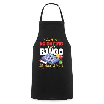 Bingo Player There Is No Crying In - Kochschürze - Schwarz - Vorne - AI Model Male 185 dark (185cm)