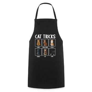 Katze Katzen Tricks lustiges Katzen - Kochschürze - Schwarz - Vorne - AI Model Male 185 dark (185cm)