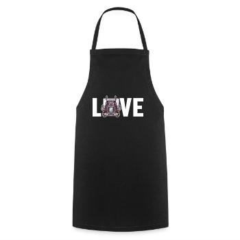 Trucker Love Trucker Truckie Legends Lover Truck - Cooking Apron - black - Front - AI Model Male 185 dark (185cm)