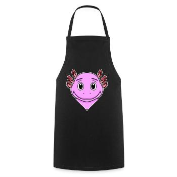 Motif Axolotl Enfants - Tablier de cuisine - noir - Devant - AI Model Male 185 dark (185cm)