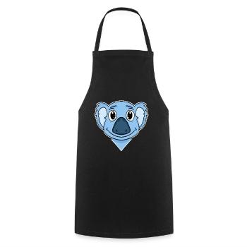 Koala Bear Head - Cooking Apron - black - Front - AI Model Male 185 dark (185cm)