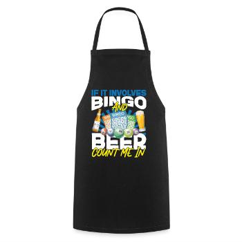 Bingo Player Beer If It Involves - Cooking Apron - black - Front - AI Model Male 185 dark (185cm)