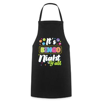 Bingo Player C’est la soirée bingo - Tablier de cuisine - noir - Devant - AI Model Male 185 dark (185cm)