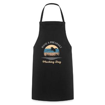 Pheasant Plucking Hunter Humor Bird Hunting - Cooking Apron - black - Front - AI Model Male 185 dark (185cm)