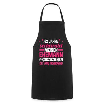 Marriage Aquarium Wedding 62 Years Married Wedding - Cooking Apron - black - Front - AI Model Male 185 dark (185cm)