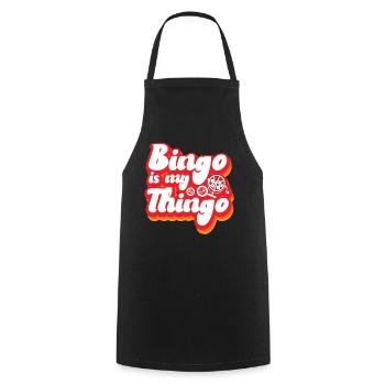 Bingo Player Pun Bingo Is My - Cooking Apron - black - Front - AI Model Male 185 dark (185cm)