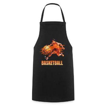 Basketball - Kochschürze - Schwarz - Vorne - AI Model Male 185 dark (185cm)