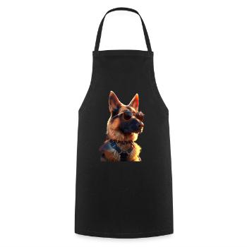 German Shepherd Dog Love German Shepherd Dog Dogs - Cooking Apron - black - Front - AI Model Male 185 dark (185cm)