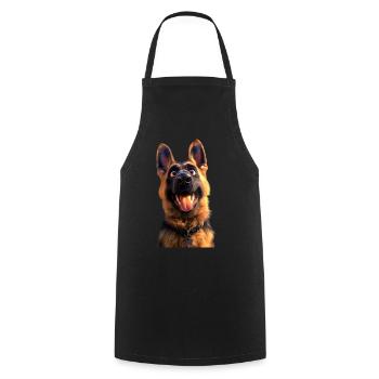 German Shepherd Dog Love German Shepherd Dog Dogs - Cooking Apron - black - Front - AI Model Male 185 dark (185cm)