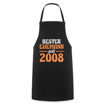 Meilleur mari de la Saint-Valentin depuis 2008 - Tablier de cuisine - noir - Devant - AI Model Male 185 dark (185cm)