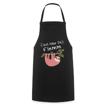 Isch Hann the Flemm Saarland Saarland dialect - Cooking Apron - black - Front - AI Model Male 185 dark (185cm)