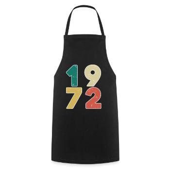 1972 - Born 1972 - Built in 1972 - Cooking Apron - black - Front - AI Model Male 185 dark (185cm)