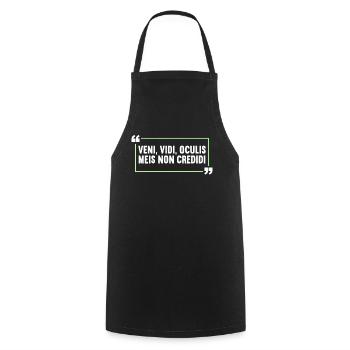 Latin Drôle de dicton latin - Tablier de cuisine - noir - Devant - AI Model Male 185 dark (185cm)