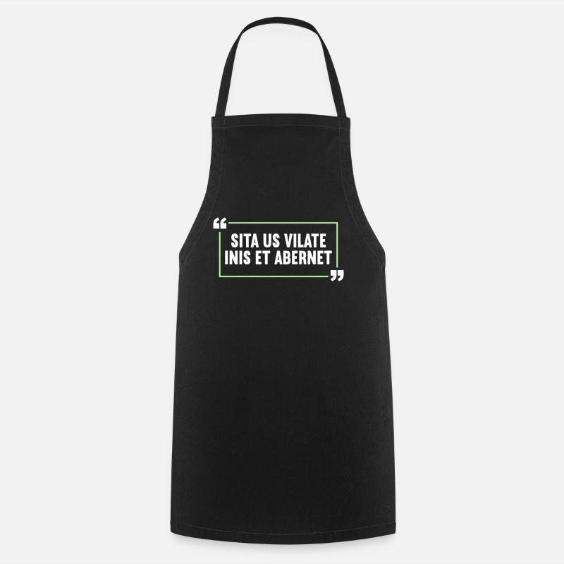 Latin Funny Latin Saying - Cooking Apron - black