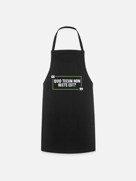 Latin Funny Latin Saying - Cooking Apron - black