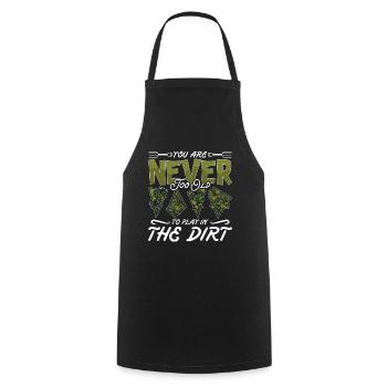 Gardener You Are Never Too Old To Horticulture - Cooking Apron - black - Front - AI Model Male 185 dark (185cm)