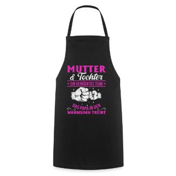Mutter & Tochter Zusammen unschlagbar - Kochschürze - Schwarz - Vorne - AI Model Male 185 dark (185cm)