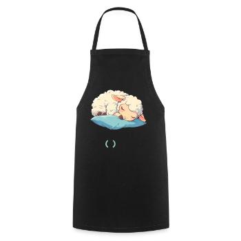 Official Sheep Shirt Official Sleep Shirt - Cooking Apron - black - Front - AI Model Male 185 dark (185cm)