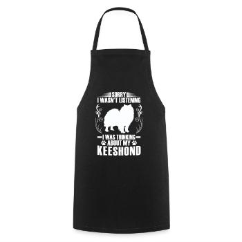 I was thinking of Wolfspitz Keeshond - Cooking Apron - black - Front - AI Model Male 185 dark (185cm)