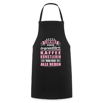 Ich Bin Diese Legendäre Kaffeekünstlerin - Kochschürze - Schwarz - Vorne - AI Model Male 185 dark (185cm)