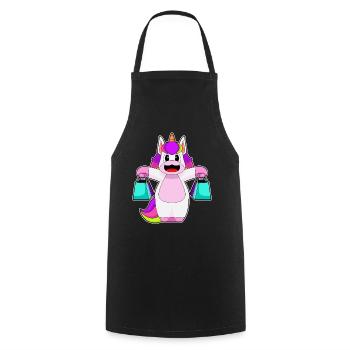 Unicorn Tote Bag - Cooking Apron - black - Front - AI Model Male 185 dark (185cm)