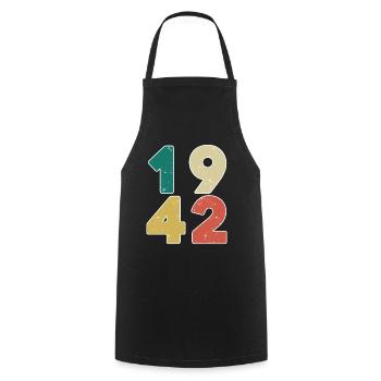 1942 - Born 1942 - Built in 1942 - Cooking Apron - black - Front - AI Model Male 185 dark (185cm)