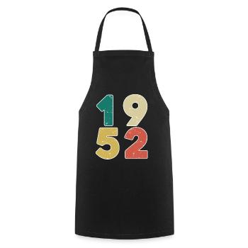 1952 - Born 1952 - Built in 1952 - Cooking Apron - black - Front - AI Model Male 185 dark (185cm)