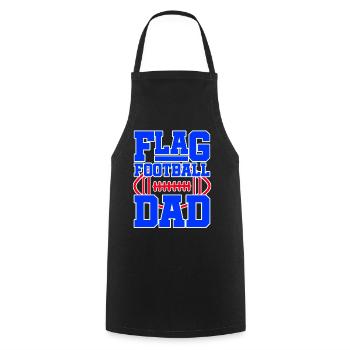 Flag Football Dad – Proud Flag Football Dad - Cooking Apron - black - Front - AI Model Male 185 dark (185cm)