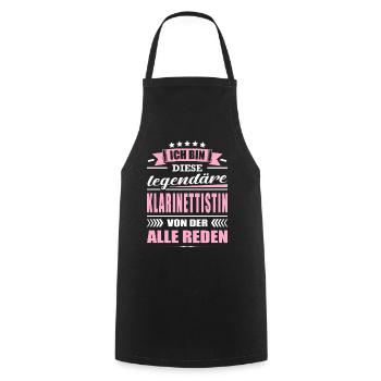 Ich Bin Diese Legendäre Klarinettistin Musikerin - Kochschürze - Schwarz - Vorne - AI Model Male 185 dark (185cm)
