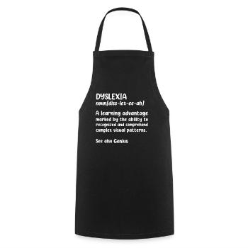 Dyslexie Définition du nom Dyslexie Apraxie - Tablier de cuisine - noir - Devant - AI Model Male 185 dark (185cm)