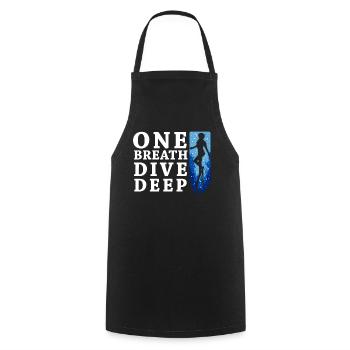 Diving, Freediving, Freediving No Limit Freediving - Cooking Apron - black - Front - AI Model Male 185 dark (185cm)