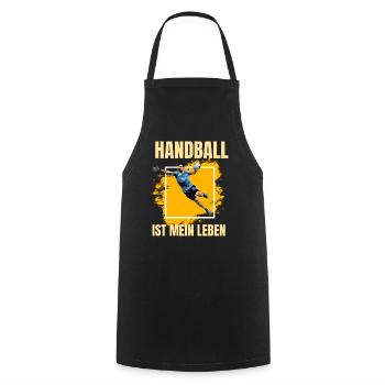Handball ist mein Leben - Kochschürze - Schwarz - Vorne - AI Model Male 185 dark (185cm)