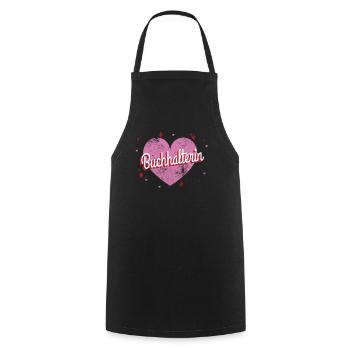 Accounting heartfelt gift idea for - Cooking Apron - black - Front - AI Model Male 185 dark (185cm)