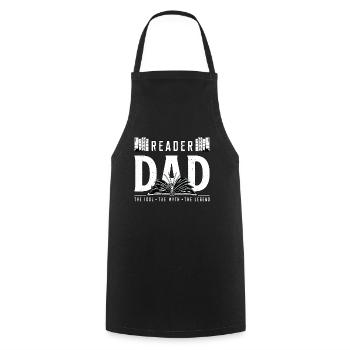 Reader Dad The Idol The Myth The Legend Bookworm - Cooking Apron - black - Front - AI Model Male 185 dark (185cm)