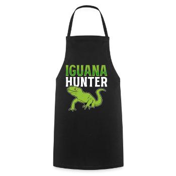Iguana Hunter Tierpfleger - Kochschürze - Schwarz - Vorne - AI Model Male 185 dark (185cm)