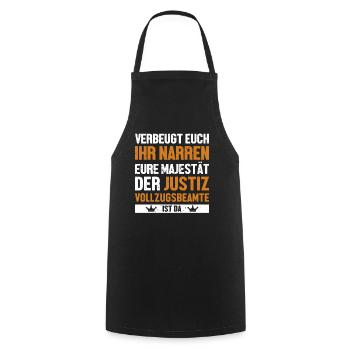 Verbeugt Euch Ihr Narren Officier de police - Tablier de cuisine - noir - Devant - AI Model Male 185 dark (185cm)