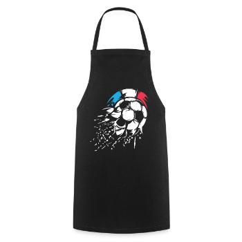 Soccer France Team Ball Explosion Symbol Logo - Cooking Apron - black - Front - AI Model Male 185 dark (185cm)