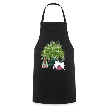 Bunny Suitcase Holiday Rodent Travel Rabbit - Cooking Apron - black - Front - AI Model Male 185 dark (185cm)
