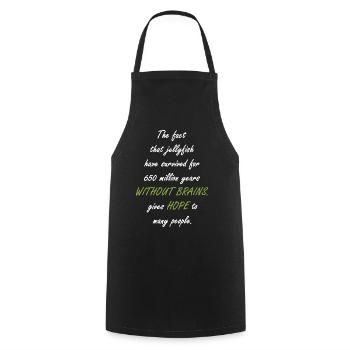 Jellyfish survived 650 million years - Cooking Apron - black - Front - AI Model Male 185 dark (185cm)