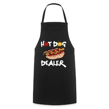 Hot Dog Adult Hot Dog Dealer - Kochschürze - Schwarz - Vorne - AI Model Male 185 dark (185cm)